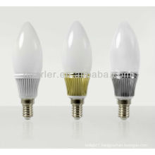 New Aluminum body E27 e26 b22 e14 dimmable led candelabra bulb